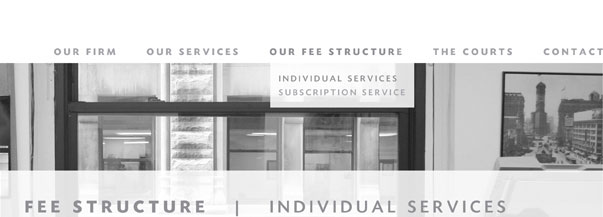 Our Fee Structure: Individual Services
